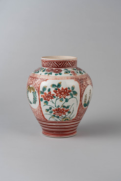 色絵花卉文壺 コレクションデータベース サントリー美術館