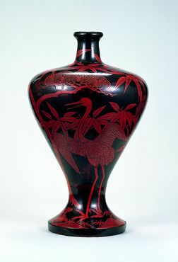 松竹鶴亀漆絵瓶子 コレクションデータベース サントリー美術館