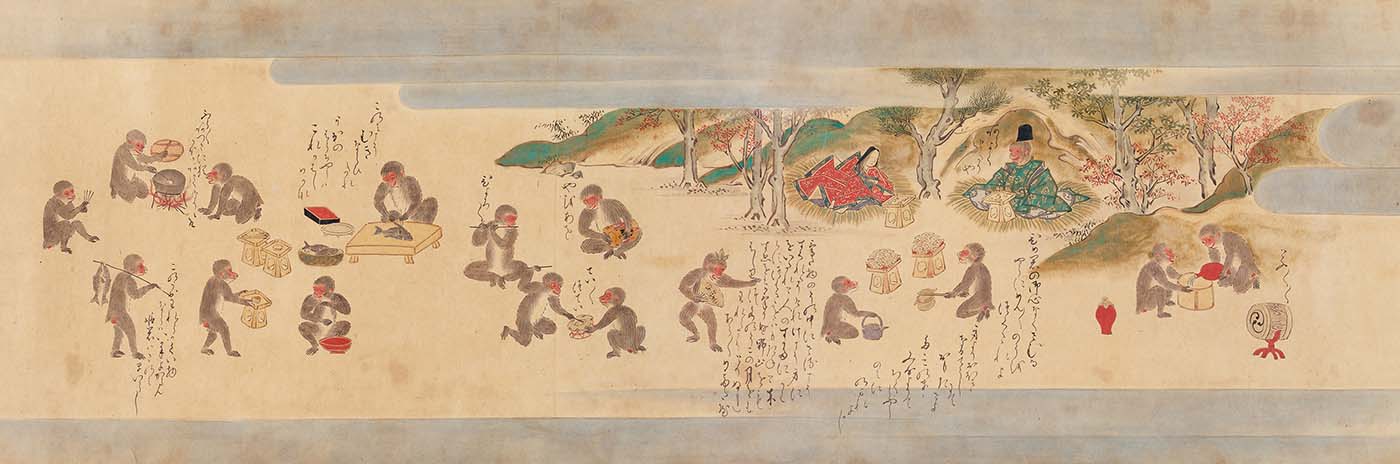 《藤袋草子絵巻》　一巻（部分）　19.8 ×1360.7cm　室町時代　16世紀　サントリー美術館