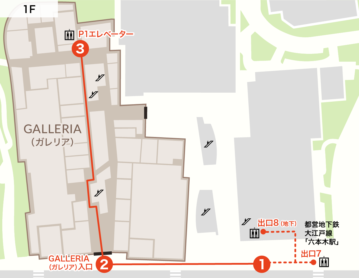 11時までの入館ルート図