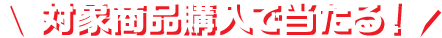 対象商品購入で当たる！