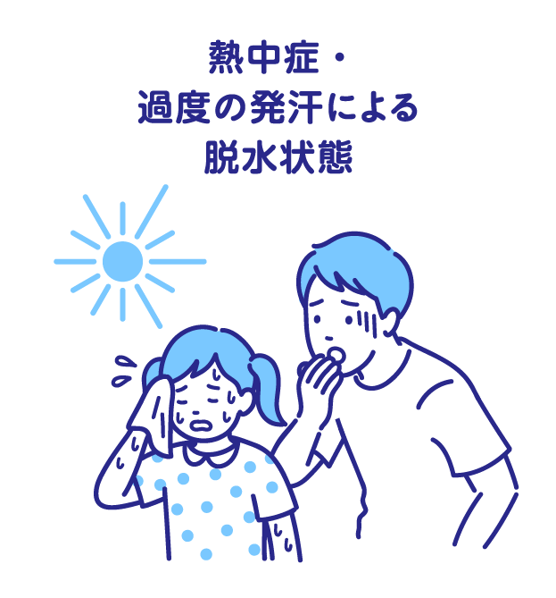 熱中症・過度の発汗による脱水状態