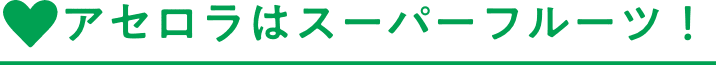 アセロラはスーパーフルーツ！