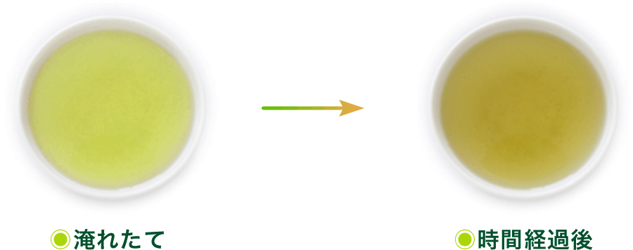 淹れたて→時間経過後