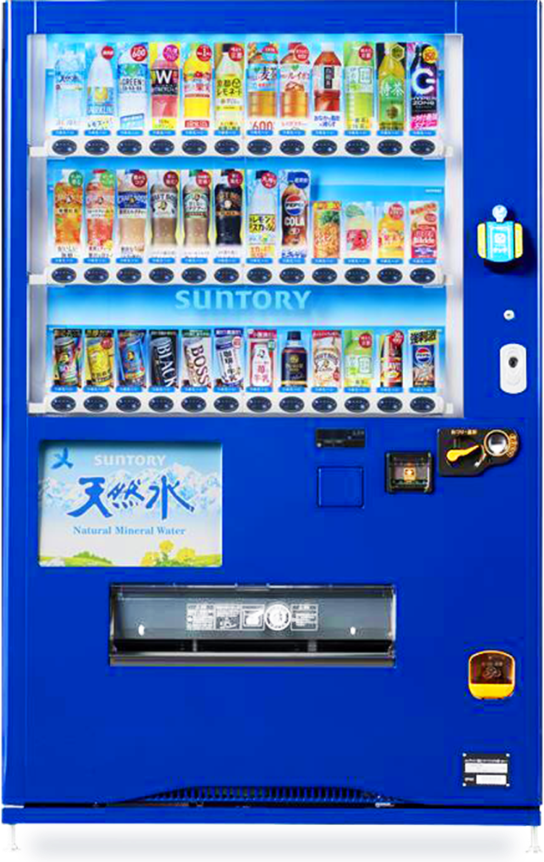 正面から見たスタンダードタイプ自販機の外観