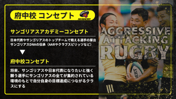 東京サンゴリアスアカデミー府中校コンセプト