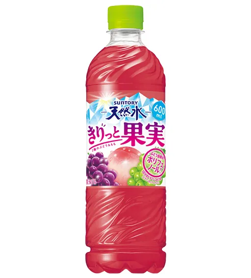 商品写真：サントリー天然水 きりっと果実 2種のぶどう＆もも 600ミリリットル