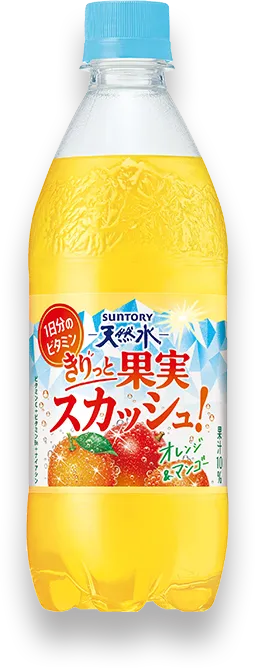 商品写真：サントリー天然水 きりっと果実 スカッシュ！オレンジ＆マンゴー