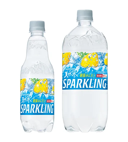 商品写真：サントリー天然水 スパークリング レモン 510ミリリットル、1050ミリリットル