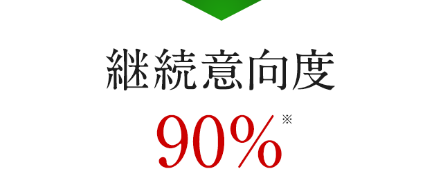 継続意向度90%※