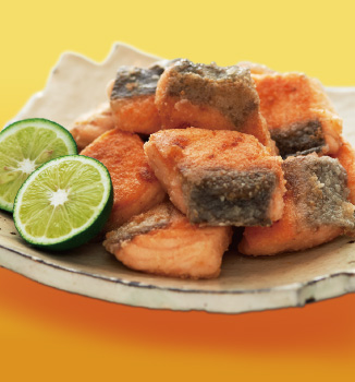 秋鮭の片栗粉バター