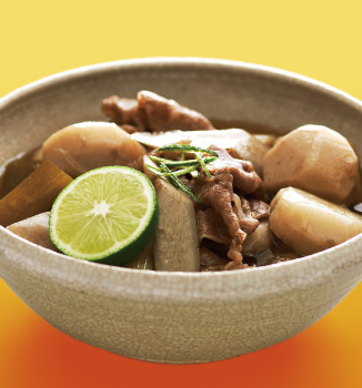 牛肉と里芋ごぼうの芋煮風