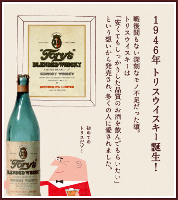 1946年 トリスウイスキー誕生！