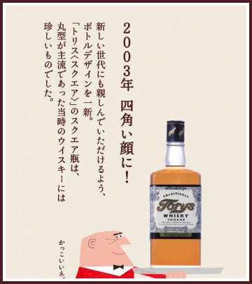 2003年 四角い顔に！