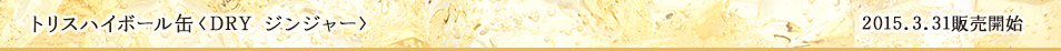 トリスハイボール缶〈DRY ジンジャー〉2015.3.31 販売開始