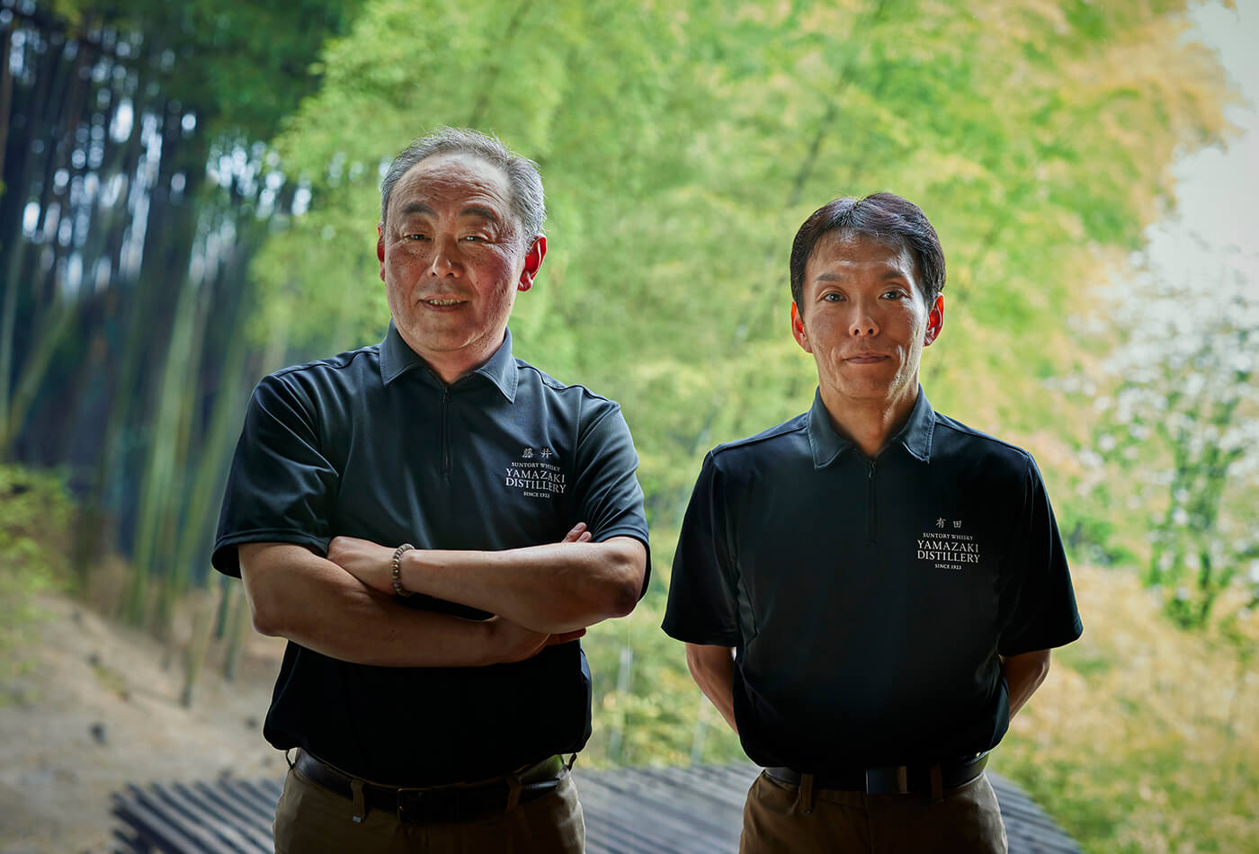 藤井元工場長と有田工場長の画像