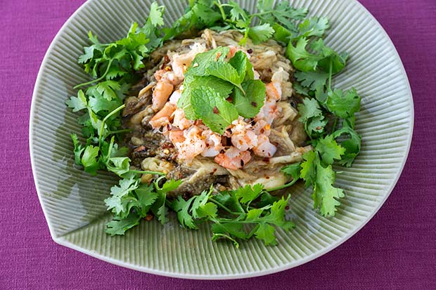ヤム マックワ（焼き茄子の海老そぼろタイソース和え）