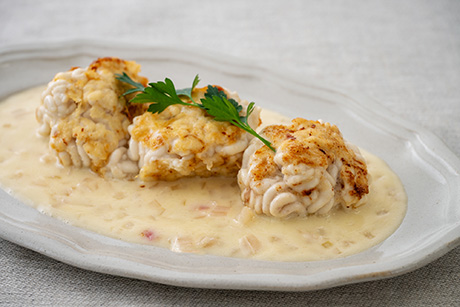 白子のソテー ブールブランソース