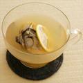 牡蠣とレモンのスープ