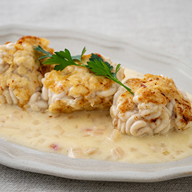 白子のソテー ブールブランソース