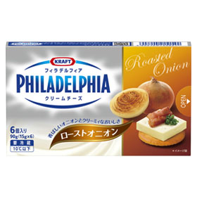 KRAFT<br>フィラデルフィア <br>クリームチーズ 6P<br>ローストオニオン