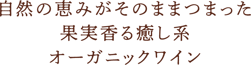 自然の恵みがそのままつまった果実香る癒し系オーガニックワイン