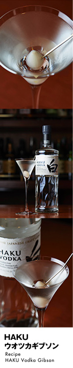 「ギブソン」Recipe HAKU Vodka Gibson
