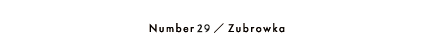 Number29 ／ Zubrowka