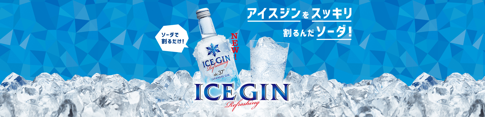ICE GIN アイスジンをスッキリ割るんだソーダ! ソーダで割るだけ!